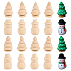 Olycraft20pcs未完成の木製クリスマスオーナメント木製雪だるまクリスマスツリーペグ人形diy木製人形お祭りの装飾用落書き描画おもちゃとdiy工芸品 WOOD-FG0001-06-1