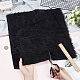 BENECREAT Black Faux Fur Fabric 15.7x15.7 Inch Soft Plush Shaggy Squares Pre-Cut Craft Fur Fabric for Costumes DIY-WH0032-91B-3