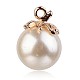 Plaqué or pendentifs de perles acryliques en alliage PALLOY-O062-28-2
