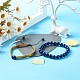 Conjunto de pulseras elásticas de lapislázuli natural (teñido) para niñas y mujeres BJEW-JB06805-02-4