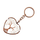 Porte-clés pendentif en cristal de quartz naturel HEAR-PW0001-148A-1