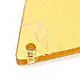 ペンタゴンネクタイアクリルミラーラインストーンを縫い付けます  衣装服の装飾  ゴールド  27.5x14.5x1.3mm  穴：1.4mm MACR-G065-07A-01-3