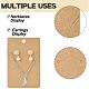 50Pcs Rectangle Kraft Paper One Pair Earring Display Cards with Hanging Hole CDIS-CJ0001-03-3