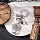 Брелки для ключей из цинкового сплава k9 в тибетском стиле на Хэллоуин KEYC-JKC01237-1