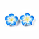 Plumeria hecha a mano de arcilla polimérica flor 3D abalorios CLAY-Q192-30mm-05-4