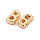 Perle di lega placcate d'oro PALLOY-CJC0001-64KCG-B-2
