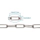 304 Stainless Steel Paperclip Chains STAS-R100-38-7