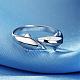 Простой стиль моды латунь дельфин любовника манжеты кольца RJEW-EE0002-003P-B-8