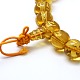 Stretch Buddhist Jewelry Glass Round Mala Beaded Bracelets BJEW-N206-03-3