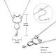 Shegrace rhodié 925 pendentif en argent sterling colliers JN972A-6