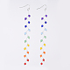 Dyed Natural Malaysia Jade Beads Dangle Earrings X-EJEW-JE03714-01-1