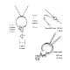 Shegrace 925 collane con pendente in argento sterling placcato rodio JN810A-6