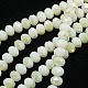 Electroplate Glass Beads Strands X-EGLA-D020-8x5mm-05-1