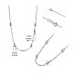 Shegrace 925 collier de chaînes de câble en argent sterling pour les femmes JN713A-2