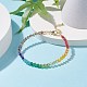 Glass Braided Anklet AJEW-AN00493-4