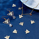 Sunnyclue 1 Box 22 Stück Dreieck-Charms 18 Karat vergoldete böse Blick-Charms Bulk-Strass geometrischer Charme vergoldete Charms für die Schmuckherstellung Ohrring-Halsketten-Armband liefert DIY-Handwerk erwachsene Frauen FIND-SC0002-55-5