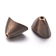 Tibetan Style Alloy Triangle Apetalous Bead Cones TIBE-5212-R-FF-2