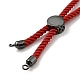 Half Finished Twisted Milan Rope Slider Bracelets FIND-G032-01B-14-3