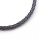 Toma de cable de pulsera de cuero trenzado MAK-L018-05A-2