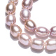 Fili di perle di perle d'acqua dolce coltivate naturali PEAR-N012-06W-5