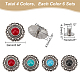 Wadorn 24 ensembles de boutons en alliage de zinc 4 couleurs BUTT-WR0001-01-2