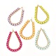 Colgantes redondos de perlas de vidrio perlado pintado para hornear PALLOY-JF00965-1