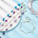 Bracelet à maillons perlés avec pierres précieuses naturelles et synthétiques mélangées BJEW-JB09972-2