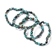 Bracelets élastiques à perles turquoise naturelles BJEW-K213-64-1