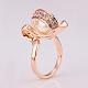 Real Rose Gold Plated Eco-Friendly Tin Alloy Round Imitation Pearl Finger Rings For Party RJEW-BB14344-8RG-3