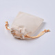 ビロードのパッキング袋  巾着袋  ホワイト  9.2~9.5x7~7.2cm TP-I002-7x9-02-3