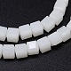 Faceted Cube Imitation Jade Glass Beads Strands EGLA-E041-5mm-B01-2