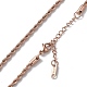Chapado en iones (ip) 304 collar de cadena de cuerda de acero inoxidable para hombres y mujeres NJEW-K245-023E-2
