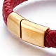 Bracelets de cordon en cuir BJEW-E350-09B-2
