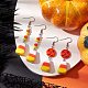 Серьги-подвески из нержавеющей стали 304 с пластиком EJEW-JE06084-2