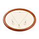 Bandeja de exhibición de joyería de madera ovalada ODIS-P008-21B-4