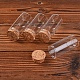 小さなガラスボトルコルク空瓶  ウィッシングボトル  透明  3x6cm  容量：10ml（0.34液量オンス） AJEW-WH0035-03-3x6cm-8