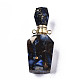 Pendentifs flacons de parfum ouvrants en pyrite synthétique et jaspe impérial assemblés G-R481-15A-2
