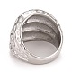 304 Stainless Steel Textured Chunky Finger Ring for Men Women RJEW-B040-08P-3