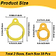 Gorgecraft 60Pcs 2 Style Silicone Pendant SIL-GF0001-42A-2