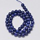 Lapis lazuli naturales hebras de perlas redondas G-M304-16-7mm-2