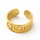 Ионное покрытие (ip) 304 кольцо из нержавеющей стали с открытой манжетой для женщин RJEW-B027-18G-2