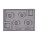 Peと植毛ビーズデザインボード  ブレスレットデザインボード  目盛り付き測定  DIYビーズジュエリー作りトレイ  長方形  グレー  29x20x1.6cm TOOL-O005-02-1