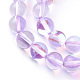 Chapelets de perles en pierre de lune synthétique G-R375-6mm-B02-1