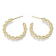 Brass Half Hoop Earrings KK-N232-108G-NF-2