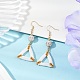 Серьги-подвески из треугольного бисера ручной работы EJEW-MZ00467-01-1