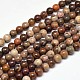 Natural Petrified Wood Round Bead Strands G-F266-08-6mm-1