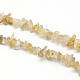 Naturales de oro de cuarzo rutilado hebras de abalorios de piedra G-R192-A20-1