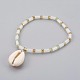 Glass Beads Charm Bracelets BJEW-JB04050-M-2