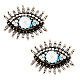 Dicosmetic 2 Stück Kunststoff-Perlen-Augen-Brosche mit Glasperlen JEWB-DC0001-11-1