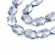 Chapelets de perles en verre transparent électrolytique EGLA-S194-16B-4